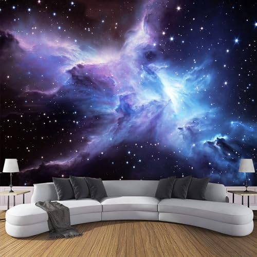 Seidentapeten Fantasie 300×210cm - Blau Fototapete Schlafzimmer Wohnzimmer Moderne Seidentapeten XXL Wandtapete Blau-Violetter Nebel Motivtapeten Bildtapete 3d Effekt Wand Dekoration Seidentapeten Fantasie 300×210cm - Blau Fototapete Schlafzimmer Wohnzimmer Moderne Seidentapeten XXL Wandtapete Blau-Violetter Nebel Motivtapeten Bildtapete 3d Effekt Wand Dekoration von CDXNORA
