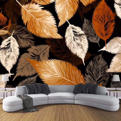 Seidentapeten Retro-Pflanzen 400×280cm - Schwarz Fototapete Schlafzimmer Wohnzimmer Moderne Seidentapeten XXL Wandtapete Herbstbraune Blätter Motivtapeten Bildtapete 3d Effekt Wand Dekoration Seidentapeten Retro-Pflanzen 400×280cm - Schwarz Fototapete Schlafzimmer Wohnzimmer Moderne Seidentapeten XXL Wandtapete Herbstbraune Blätter Motivtapeten Bildtapete 3d Effekt Wand Dekoration von CDXNORA