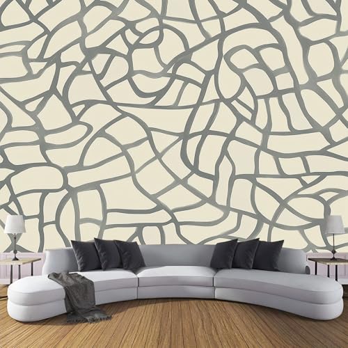Wandbild Abstrakt Seidentapete Beige Wandbild Tapete Wohnzimmer Wanddeko Liniengeometrie Tapete 3D Effekt Tv Die Fototapete Wohnzimmer Schlafzimmer - 350×256cm Wandbild Abstrakt Seidentapete Beige Wandbild Tapete Wohnzimmer Wanddeko Liniengeometrie Tapete 3D Effekt Tv Die Fototapete Wohnzimmer Schlafzimmer - 350×256cm von CDXNORA