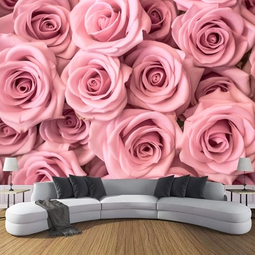 Wandbild Elegante Blumen Seidentapete Rosa Wandbild Tapete Wohnzimmer Wanddeko Rosa Rose Tapete 3D Effekt Tv Die Fototapete Wohnzimmer Schlafzimmer - 200×140cm Wandbild Elegante Blumen Seidentapete Rosa Wandbild Tapete Wohnzimmer Wanddeko Rosa Rose Tapete 3D Effekt Tv Die Fototapete Wohnzimmer Schlafzimmer - 200×140cm von CDXNORA