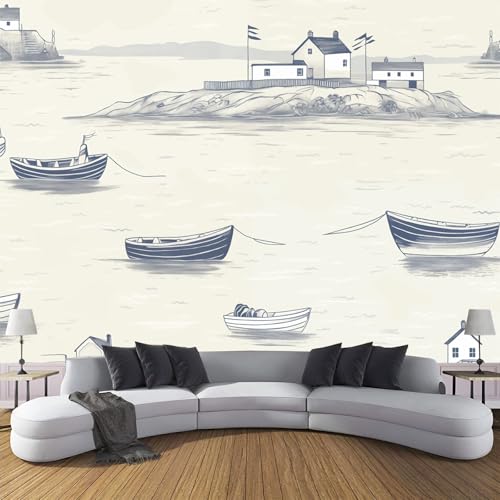 Wandbild Küstenlandschaft Seidentapete Beige Wandbild Tapete Wohnzimmer Wanddeko Fischerboothaus Tapete 3D Effekt Tv Die Fototapete Wohnzimmer Schlafzimmer - 400×280cm Wandbild Küstenlandschaft Seidentapete Beige Wandbild Tapete Wohnzimmer Wanddeko Fischerboothaus Tapete 3D Effekt Tv Die Fototapete Wohnzimmer Schlafzimmer - 400×280cm von CDXNORA
