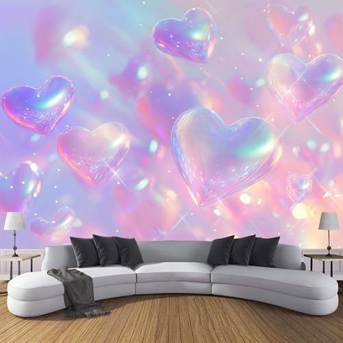 Wandbild Traum Seidentapete Rosa Lila Wandbild Tapete Wohnzimmer Wanddeko Regenbogenherz Tapete 3D Effekt Tv Die Fototapete Wohnzimmer Schlafzimmer - 350×256cm Wandbild Traum Seidentapete Rosa Lila Wandbild Tapete Wohnzimmer Wanddeko Regenbogenherz Tapete 3D Effekt Tv Die Fototapete Wohnzimmer Schlafzimmer - 350×256cm von CDXNORA