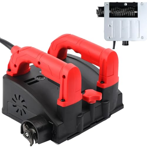 CDZHLTG Betonfräse 1200W Walzenfräse Sanierungsfräse Putzfräse Elektrischer Wandhobel Profi Betonschleifer Betonfräse Sanierungsfräse Schleifer Putzfräse Renovierungsfräse Mauerfräse 4000 U/min 1-4 mm von CDZHLTG