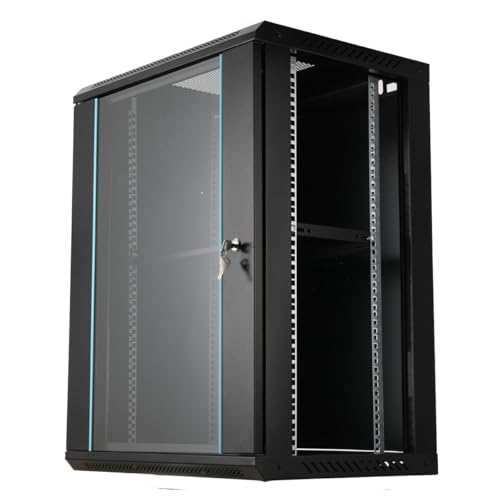 CDZHLTG Netzwerkschrank 19 Zoll Serverschrank 15U 15HE Wandgehäuse Glastür Sichttür Schloss Netzwerk Server Schrank Router Patchpanel Gehäuse Box Wandmontage Schwarz 60×45×80cm CDZHLTG Netzwerkschrank 19 Zoll Serverschrank 15U 15HE Wandgehäuse Glastür Sichttür Schloss Netzwerk Server Schrank Router Patchpanel Gehäuse Box Wandmontage Schwarz 60×45×80cm von CDZHLTG