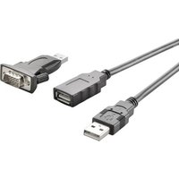 Seriell, USB 2.0 Anschlusskabel [1x USB 2.0 Stecker A - 1x D-SUB-Stecker 9pol.] vergoldete Steckkont von CE