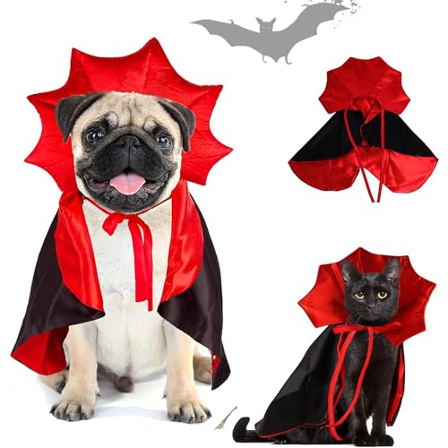 CEASELESLY Halloween Hund Katze Kostüm Umhang,Haustier Vampir Umhang,Katze KostümumhangHalloween Hund Kostüm,Haustier Cosplay Kleidung,für Katzen und kleine HundeHalloween-Party CEASELESLY Halloween Hund Katze Kostüm Umhang,Haustier Vampir Umhang,Katze KostümumhangHalloween Hund Kostüm,Haustier Cosplay Kleidung,für Katzen und kleine HundeHalloween-Party von CEASELESLY