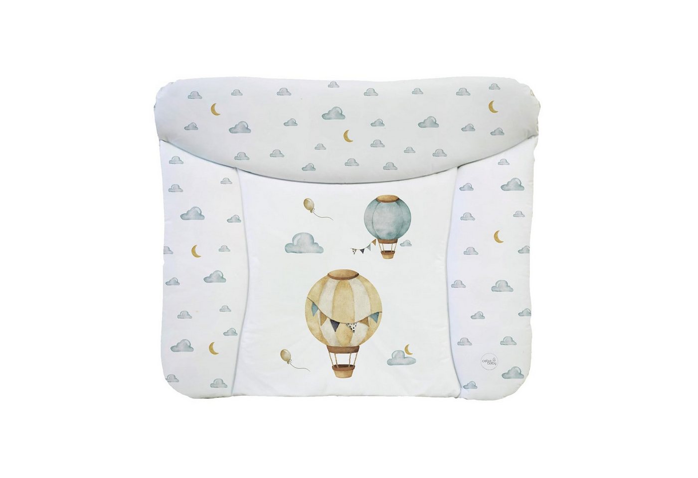 CEBA BABY Wickelauflage Weiche Baby Wickelunterlage 75 x 72 cm / 85 cm x 75 cm, Wickeltischauflage für Baby - abwaschbar - wasserdicht - Made in EU von CEBA BABY