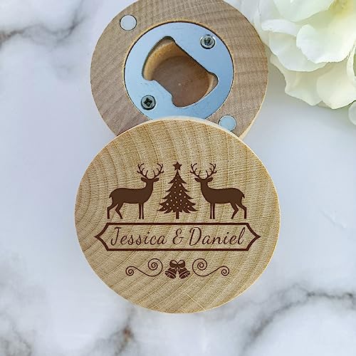 Benutzerdefinierter Flaschenöffner Mit Logo – Pate Für Hochzeitsfeier Aus Holz Mit Gravur, Personalisierter Logo-Geschenköffner, Partygeschenk, Benutzerdefinierter Flaschenöffner Aus Holz, Kühl von CECE&COLE