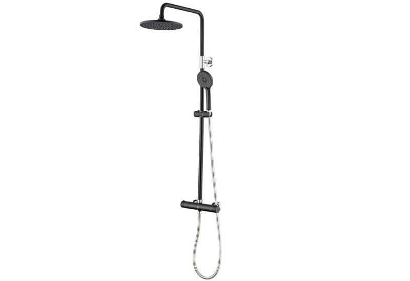 CECIPA MAX Duschsystem 38 °C Duschsäulen mit Thermostat,Höhenverstellbares, Höhe 127 cm, 2 Strahlart(en), mit Duschkopf und Brausebatterie von CECIPA MAX