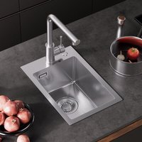 CECIPA MAX Edelstahl Küchenspüle 30 x 45 cm Kleine Küchenspüle Aufsatzspüle inkl. Ablaufgarnitur Set, Gebürstet CECIPA MAX Edelstahl Küchenspüle 30 x 45 cm Kleine Küchenspüle Aufsatzspüle inkl. Ablaufgarnitur Set, Gebürstet von CECIPA MAX