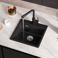 CECIPA MAX Granitspüle 45 x 45 cm Spülbecken Granit, Küchenspüle Aufsatzspüle inkl. Ablaufgarnitur Set CECIPA MAX Granitspüle 45 x 45 cm Spülbecken Granit, Küchenspüle Aufsatzspüle inkl. Ablaufgarnitur Set von CECIPA MAX