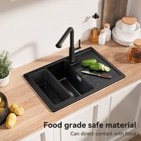 CECIPA MAX Granitspüle Küchenspüle 65 x 45 cm Granit Aufsatzspüle mit Abtropfkorb, inkl. Siphon Ab- und Überlaufgarnitur CECIPA MAX Granitspüle Küchenspüle 65 x 45 cm Granit Aufsatzspüle mit Abtropfkorb, inkl. Siphon Ab- und Überlaufgarnitur von CECIPA MAX