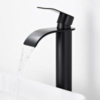 CECIPA MAX Hoch Wasserhahn Bad Wasserfall, Schwarz Waschtischarmatur, Edelstahl Badarmatur Einhebelmischer Mischbatterie Bad mit Auslaufhöhe 245 mm CECIPA MAX Hoch Wasserhahn Bad Wasserfall, Schwarz Waschtischarmatur, Edelstahl Badarmatur Einhebelmischer Mischbatterie Bad mit Auslaufhöhe 245 mm von CECIPA MAX