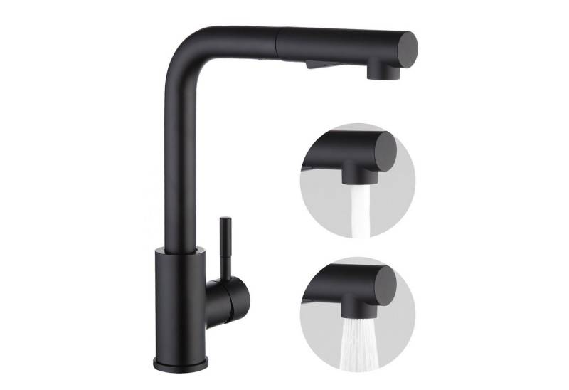 CECIPA MAX Küchenarmatur Küche Armatur Ausziehbare, 2 Wasserauslassmethoden, 360-Grad-Drehung (Spültischarmaturen, 1-St., Mischbatterie Küche) Hochdruckhahn von CECIPA MAX