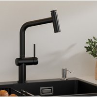CECIPA MAX Küchenarmatur mit 2 Strahlarten, 360° Drehbar Küchenwasserhahn, Edelstahl Wasserhahn Küche Ausziehbar Mischbatterie für die Küche, Schwarz von CECIPA MAX