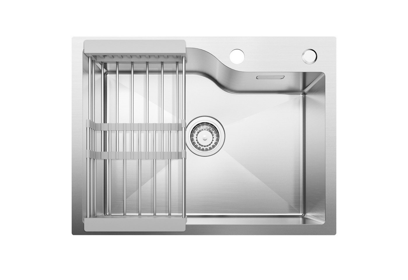 CECIPA MAX Küchenspüle Edelstahlspüle 60×45×18 cm mit Ablaufkorb – 1 Becken Küchenspüle, Edelstahl Rechteck Einbauspüle CECIPA MAX Küchenspüle Edelstahlspüle 60×45×18 cm mit Ablaufkorb – 1 Becken Küchenspüle, Edelstahl Rechteck Einbauspüle von CECIPA MAX