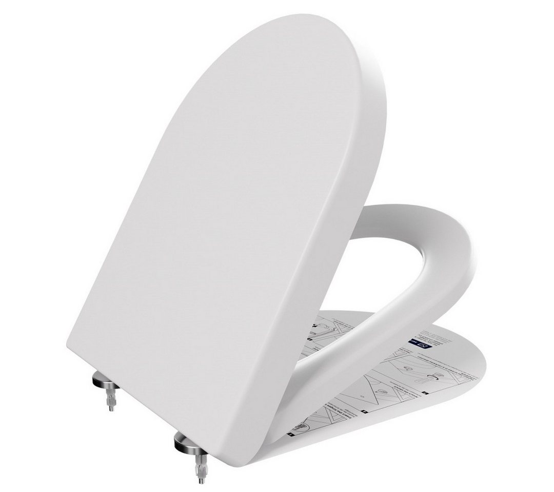 CECIPA MAX WC-Sitz Weiß Duroplast,Absenkautomatik Tragfähigkeit bis zu 150 kg (Typ D, 1-St., Toilettensitz), Weiß von CECIPA MAX