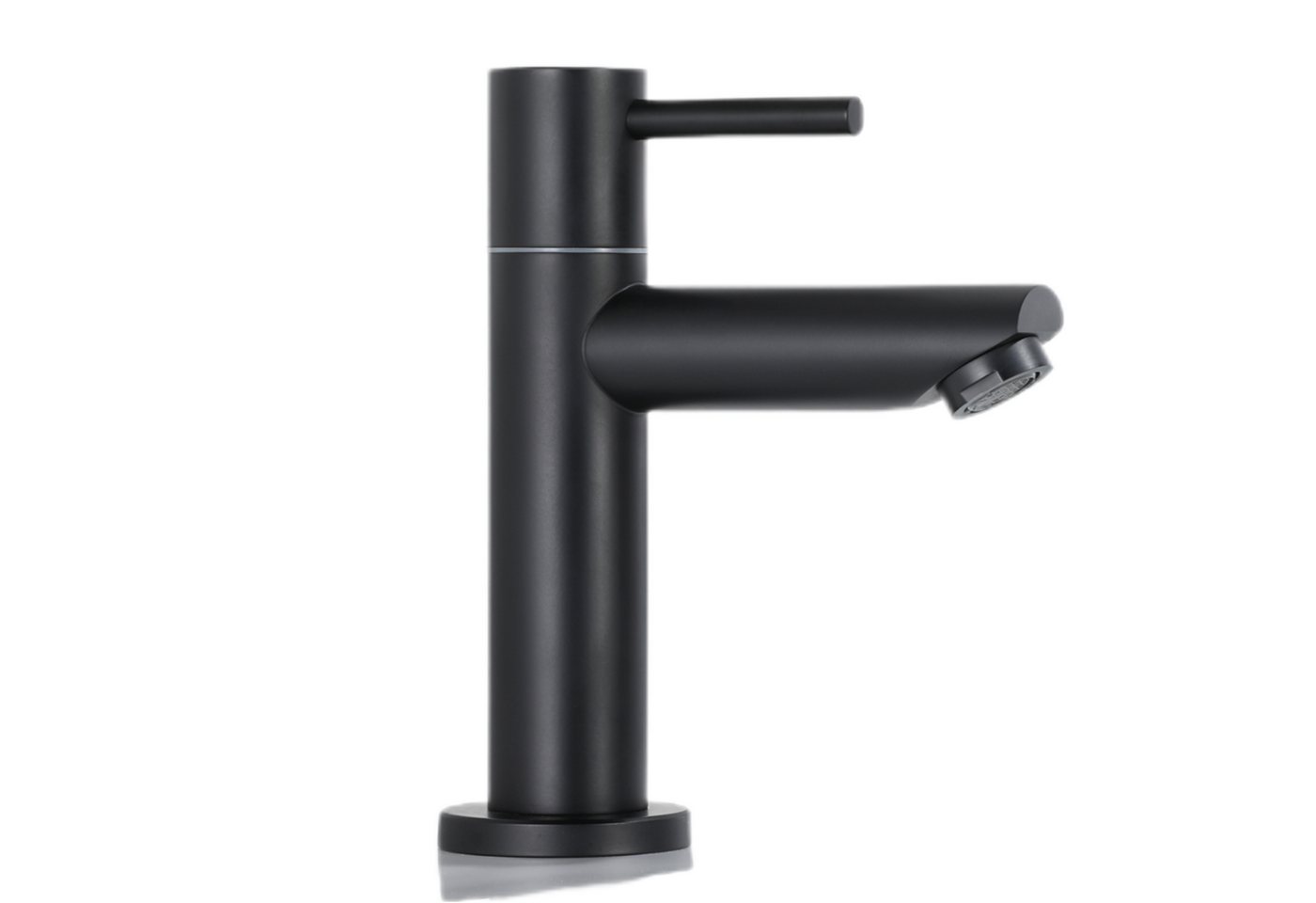 CECIPA MAX Waschtischarmatur Badezimmerhahn schwarz Wasserhahn Mit Pop Up Ablaufventil (16,3 cm Wasserhahn, 1-St., Waschtischarmatur aus Edelstahl) Einzelner Kaltwasserhahn von CECIPA MAX