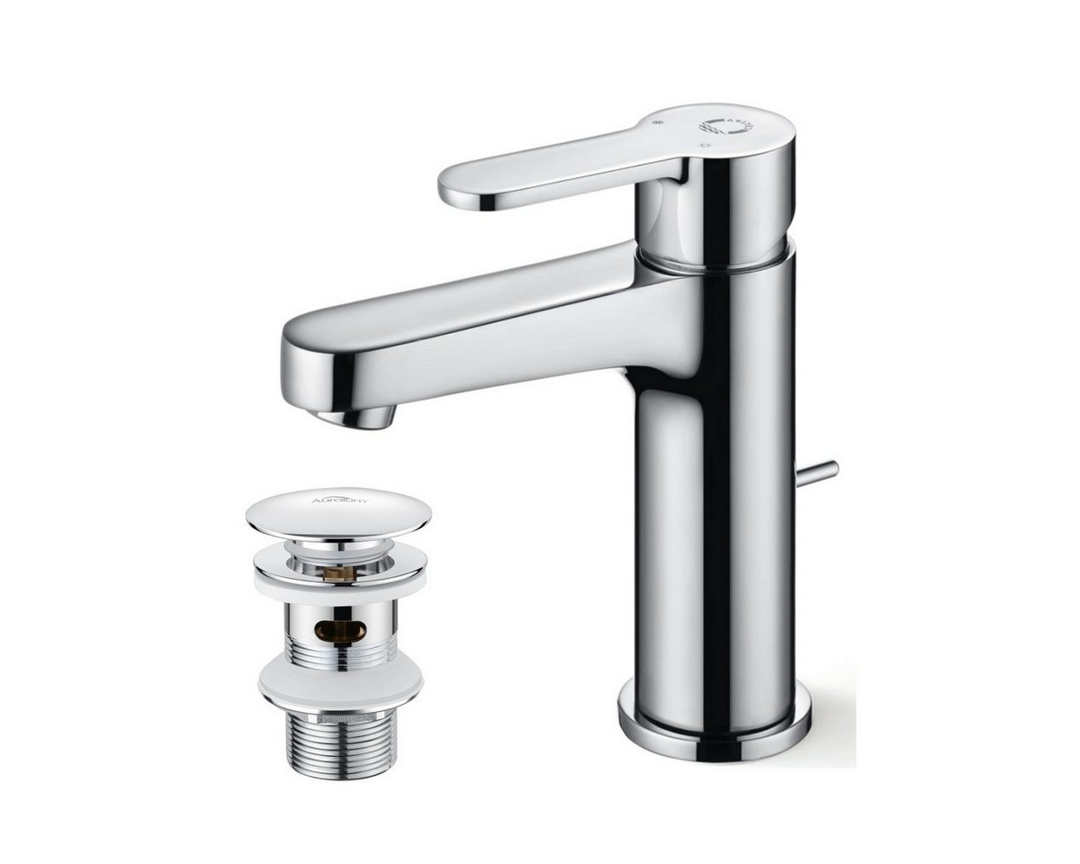 CECIPA MAX Waschtischarmatur mit Zugstange, Ablaufventil (Badarmatur Armatur, 1-St., Wasserhahn Bad) Mischbatterie Waschbecken von CECIPA MAX