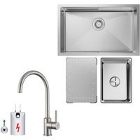 Cecipa Max - Küchenspüle 1.5 Becken 70x44cm EdelstahlSpüle Gebürstete Unterbauspüle + Niederdruck-Küchenarmatur Gebürstete Küche Wasserhahn Hohe 430MM Cecipa Max - Küchenspüle 1.5 Becken 70x44cm EdelstahlSpüle Gebürstete Unterbauspüle + Niederdruck-Küchenarmatur Gebürstete Küche Wasserhahn Hohe 430MM von CECIPA MAX
