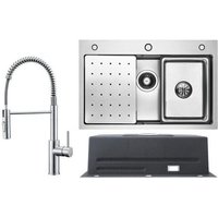 Cecipa Max - Küchenspüle aus Edelstahl 70x45cm Gebürstete Mit Abtropffläche + Feder-Küchenarmatur gebürstete Mit 2 Strahlarten Küche Wasserhahn Hohe Cecipa Max - Küchenspüle aus Edelstahl 70x45cm Gebürstete Mit Abtropffläche + Feder-Küchenarmatur gebürstete Mit 2 Strahlarten Küche Wasserhahn Hohe von CECIPA MAX