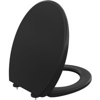 Cecipa Max - derw max Schwarzer O-förmiger Toilettensitz, Toilettensitz mit Einzelknopf, doppelschichtig und dick, Toilettensitz aus Cecipa Max - derw max Schwarzer O-förmiger Toilettensitz, Toilettensitz mit Einzelknopf, doppelschichtig und dick, Toilettensitz aus von CECIPA MAX