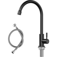 Cecipa Max - Kaltwasser 360°drehbare Wasserhahn Küchenarmatur Spültischarmatur Schwarz, nur für Kaltwasser Anschluss von CECIPA MAX