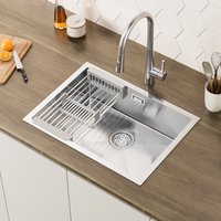 Cecipa Max - Küchenspüle aus Edelstahl, 60 x 44 cm, mit Abtropffläche, gebürstete von CECIPA MAX