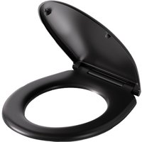 O-förmiger Toilettensitz – Toilettensitz mit Absenkautomatik – Badezimmer-Toilettendeckel – Toilettensitz – Schwarz - Cecipa Max von CECIPA MAX