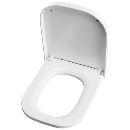CECIPA WC Sitz mit Absenkautomatik, Eckig Toilettendeckel, Soft Close Klodeckel, Klobrille Weiß, WC Deckel, Toilettensitz Familien, Automatische Toilettenbrille Quick-Release-Funktion, Klositz Quadrat CECIPA WC Sitz mit Absenkautomatik, Eckig Toilettendeckel, Soft Close Klodeckel, Klobrille Weiß, WC Deckel, Toilettensitz Familien, Automatische Toilettenbrille Quick-Release-Funktion, Klositz Quadrat von CECIPA