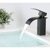 Cecipa - Waschtischarmatur Wasserhahn Bad Armatur Einhebelmischer Mischbatterie Waschbeckenarmatur für Badezimmer Waschbecken, Schwarz von CECIPA