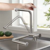 Cecipa - Wasserhahn Küche, Vorfenster Küchenarmatur Klappbar, Flexible Mischbatterie Küche 360° Drehbare/90° Faltbar/Schwenkbarer Auslauf, Hochdruck von CECIPA