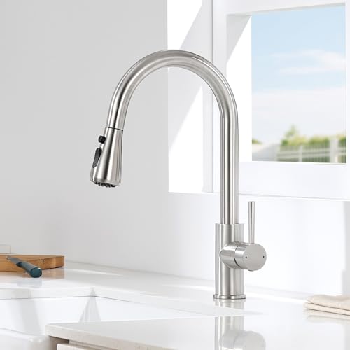 CECIPA Wasserhahn Küche mit 3 Modi, Hochdruck Küchenarmatur mit Brause Ausziehbar, Mischbatterie Küche 360° Schwenkbar, Einhebel Spültischarmatur Küche mit Hohem Bogen, Armatur Küche Edelstahl CECIPA Wasserhahn Küche mit 3 Modi, Hochdruck Küchenarmatur mit Brause Ausziehbar, Mischbatterie Küche 360° Schwenkbar, Einhebel Spültischarmatur Küche mit Hohem Bogen, Armatur Küche Edelstahl von CECIPA