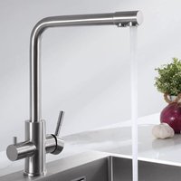 Cecipa - 3 Wege Wasserhahn Küche, Küchenarmatur 360° Schwenkbar, Mischbatterie Küche für Osmoseanlage, 3-in-1 Hochdruckarmatur, Trinkwasserhahn mit 2 von CECIPA