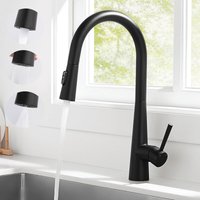Küchenmischbatterie mit ausziehbarer Brause – Spültischarmatur, 3 Wasserauslassmodi – 360° Drehung – Wasserhahn für heißes und kaltes Küchenwasser von CECIPA