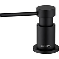 Küchenseifenspender mit 300-ml-Behälter + 1,25 m Silikon-Verlängerungsschlauch – Unterbau-Seifenspender für Spülbecken – Schwarz - Cecipa von CECIPA