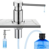 Küchenseifenspender mit 300 ml Behälter + 1,25 m Silikon-Verlängerungsschlauch – Unterbau-Seifenspender für Spülbecken – gebürstete Farbe - Cecipa Küchenseifenspender mit 300 ml Behälter + 1,25 m Silikon-Verlängerungsschlauch – Unterbau-Seifenspender für Spülbecken – gebürstete Farbe - Cecipa von CECIPA