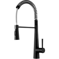 Spring-Mischbatterie mit ausziehbarer Brause, Küchen-Federhahn mit 3 Wasserauslassmodi, schwarz, Küchenhahn für heißes und kaltes Wasser - Cecipa von CECIPA