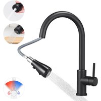 Max Einhebel-Spültischarmatur mit ausziehbarer Brause – Küchenarmatur mit 2 Strahlarten – Spültischarmatur mit abnehmbarem Sprudelwasserhahn – von CECIPA