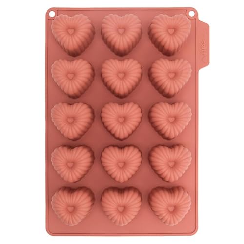 CÉCOA - Backform für Cannelés – Herzform – Silikonform zum Thema Valentinstag – 100 % Platin-Silikon – Form aus 100 % lebensmittelechtem Silikon – BPA-frei CÉCOA - Backform für Cannelés – Herzform – Silikonform zum Thema Valentinstag – 100 % Platin-Silikon – Form aus 100 % lebensmittelechtem Silikon – BPA-frei von CÉCOA