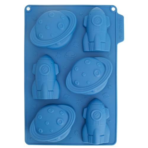 CÉCOA - Kuchenform – Mini Space – Silikonform Thematisch auf dem Weltraum – Form aus 100 % lebensmittelechtem Silikon – BPA-frei von CÉCOA