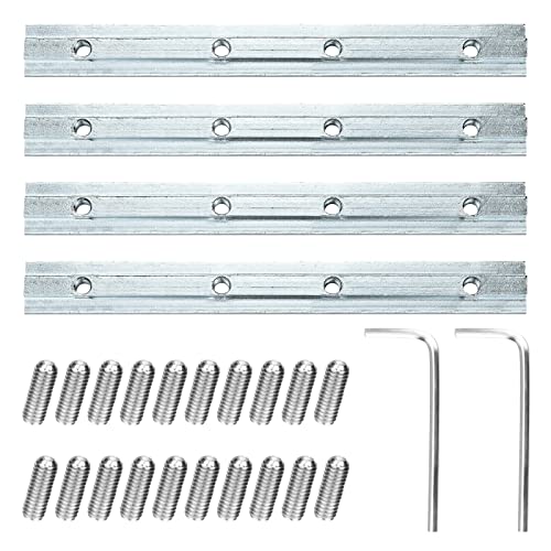 4 Stück Streckenverbinder, Profilverbinder Alu Profil Schrauben mit 2 Schraubenschlüssel, Aluprofil Verbinder für T-Nut der Serie 40 x 40, Aluminiumprofil Nut 8 mm von CECOMBINE