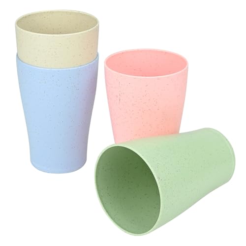 4 x Kunststoffbecher, 400 ml, unzerbrechlich, wiederverwendbar, Trinkbecher für Erwachsene und Kinder, leichte Picknickbecher, Tee, Milch, Saft, Cola, Kaffeetassen, hitze- und kältebeständig, 4 x Kunststoffbecher, 400 ml, unzerbrechlich, wiederverwendbar, Trinkbecher für Erwachsene und Kinder, leichte Picknickbecher, Tee, Milch, Saft, Cola, Kaffeetassen, hitze- und kältebeständig, von CECOMBINE