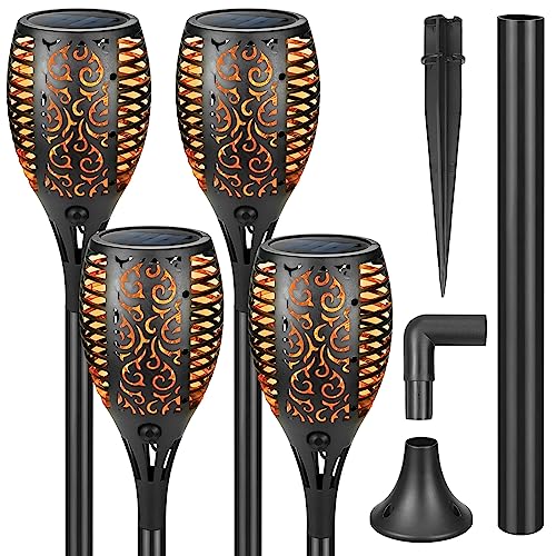 CECOMBINE Solarleuchten für Außen Garten, 4 Stück 33 LED Solarlampe mit Wandhalterung für Außen Solar Fackel Gartenfackeln, IP65 Wasserdicht Flammenlicht für Außen, Gärten, Weg, Hinterhöfe, Rasen CECOMBINE Solarleuchten für Außen Garten, 4 Stück 33 LED Solarlampe mit Wandhalterung für Außen Solar Fackel Gartenfackeln, IP65 Wasserdicht Flammenlicht für Außen, Gärten, Weg, Hinterhöfe, Rasen von CECOMBINE