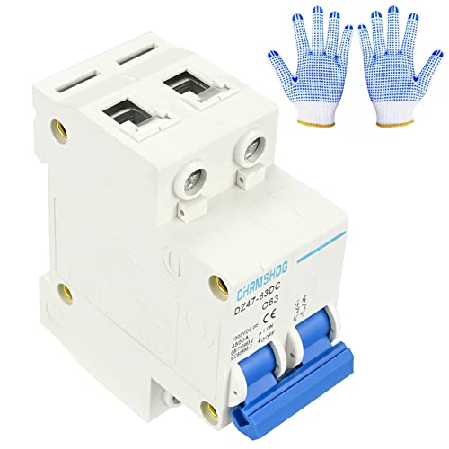 DC-Leitungsschutzschalter 2P 1000V 63A Mini Leistungsschalter DC Trennschalter DIN-Schienenmontage mit Isolierhandschuhen, DZ47-63Z Schutzschalteranzug für Solar Photovoltaik Systeme DC-Leitungsschutzschalter 2P 1000V 63A Mini Leistungsschalter DC Trennschalter DIN-Schienenmontage mit Isolierhandschuhen, DZ47-63Z Schutzschalteranzug für Solar Photovoltaik Systeme von CECOMBINE