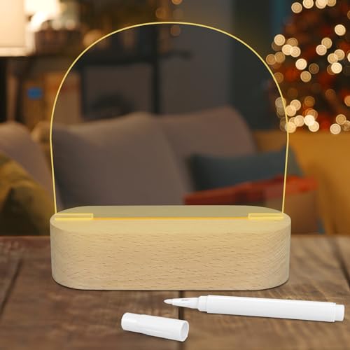 LED Kreative DIY Lampe, DIY Schreiben Löschbar Nachtlicht mit löschbarer Stift, Personalisiertes Nachtlicht für Babys,LED Kinder Nachttischlampe für Kindertag Geschenk Kommunion, Available as Memo von CECOMBINE