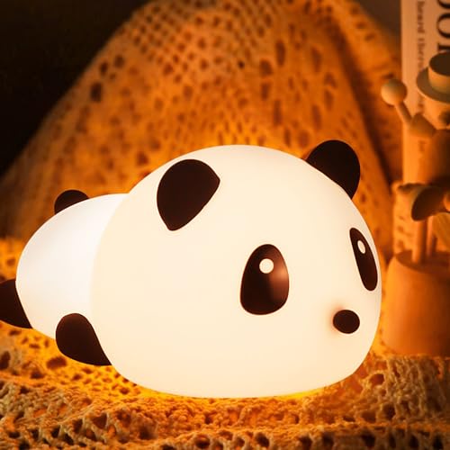 CECOMBINE LED Nachtlicht Kinder, Panda Nachttischlampe Kinder, Nachtlicht Baby, USB Lade Nachttischlampe mit Touch-Steuerung und 30 Minuten Timer, Kinderzimmer Dekor Schlaflichter, Babyzimmer Deko von CECOMBINE