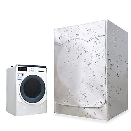 Waschmaschinen-Abdeckung, Waschmaschinen-Abdeckung, Sonnenschutz, staubdicht, mit Reißverschluss für Frontlader-Waschmaschinen-Schutz, Anti-Aging-Waschmaschinen-Trocknerdeckel, 85 x 60 x 55 cm von CECOMBINE