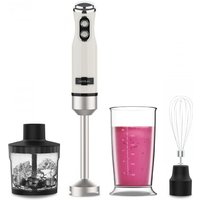 Cecotec Stabmixer de Power RetroBeige 1200MAX Cream&Crush. Maximale Leistung 1200 W, CrossBlades Technologie, 2 Geschwindigkeiten, Set von CECOTEC