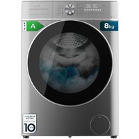 Cecotec - Waschmaschine 8Kg de Frontlader Bolero DressCode 8800 Inverter Steel a. 1400rpm, 2000W, 16 Programme, Motor Inverter Plus, niedriger von CECOTEC